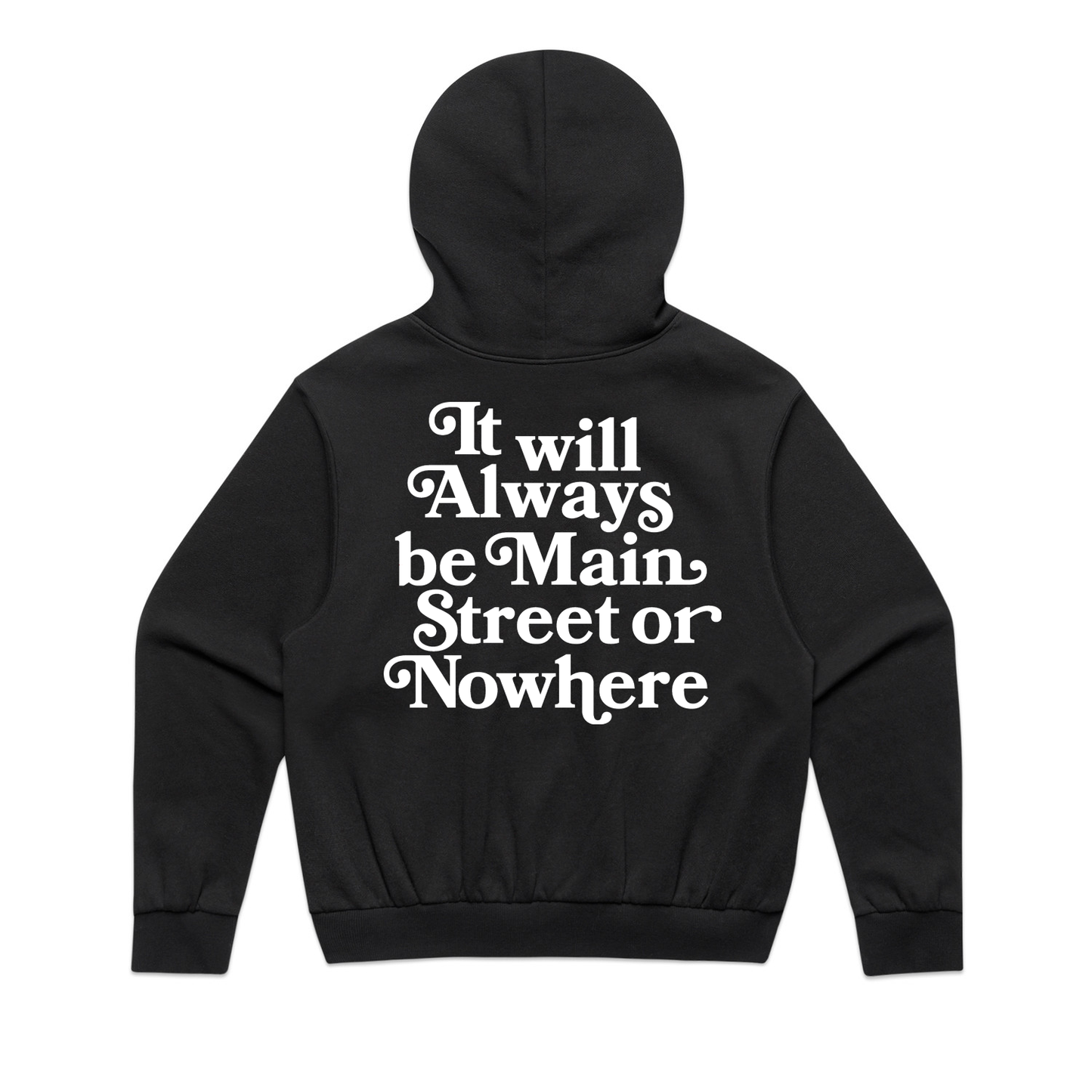 Main Street or Nowhere Pullover Hoody (Black)